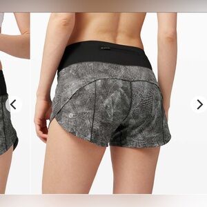 lululemon athletica Black and Gray Athletic Shorts